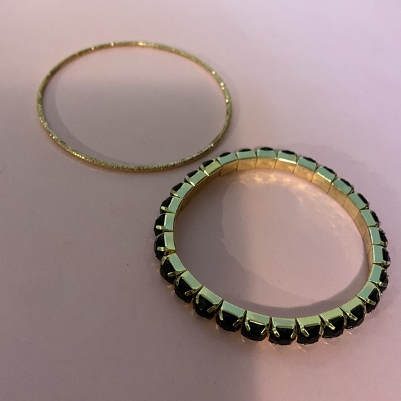 Bracelet set sparkle black and gold in colour - Picture 4 of 5